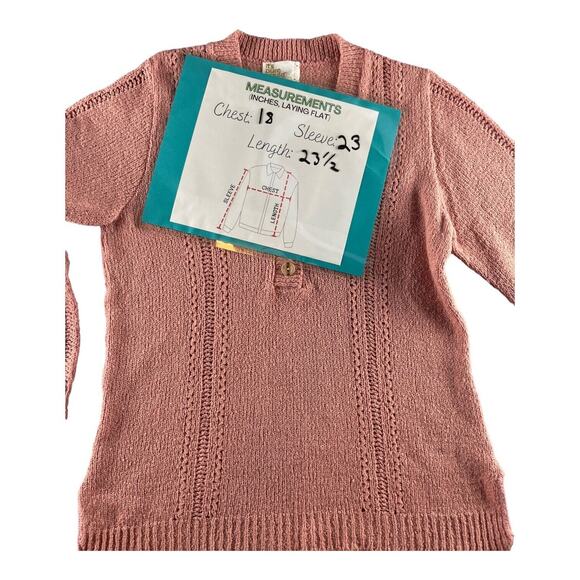 Vtg 1980s Mauve Pink Pullover V Neck Sweater Sz M? Cottage Country Core EUC - Picture 6 of 6